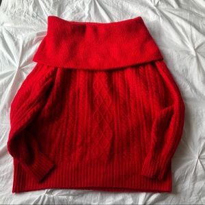 H&M Off the Shoulder Cable Knit Sweater